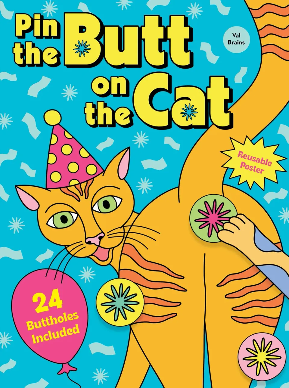 Games Room Pin the Butt on the Cat partyspel med poster