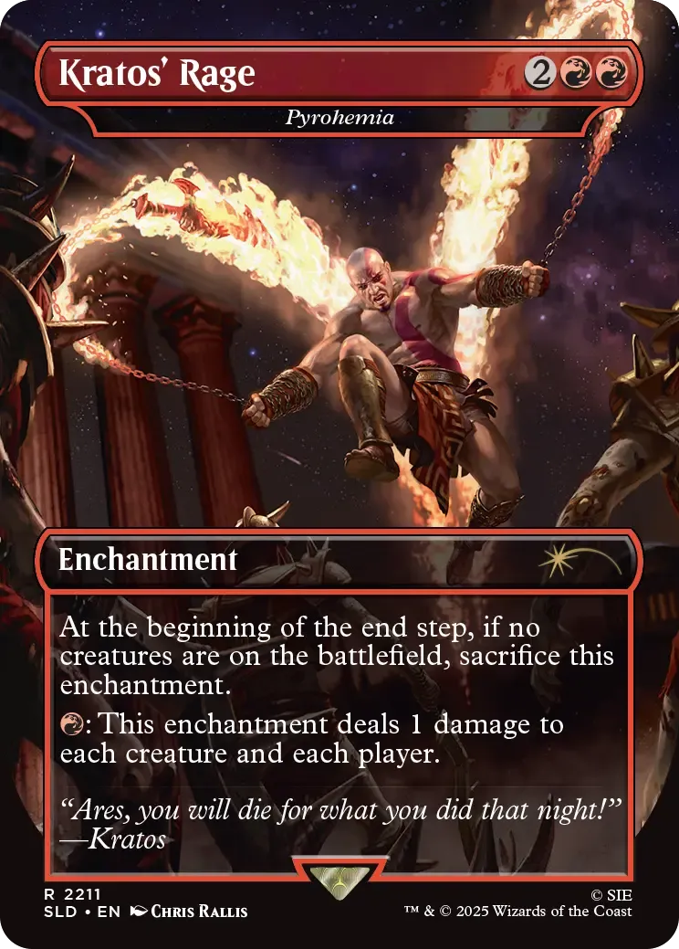Magic Secret Lair x God of War Greek kortset Kratos