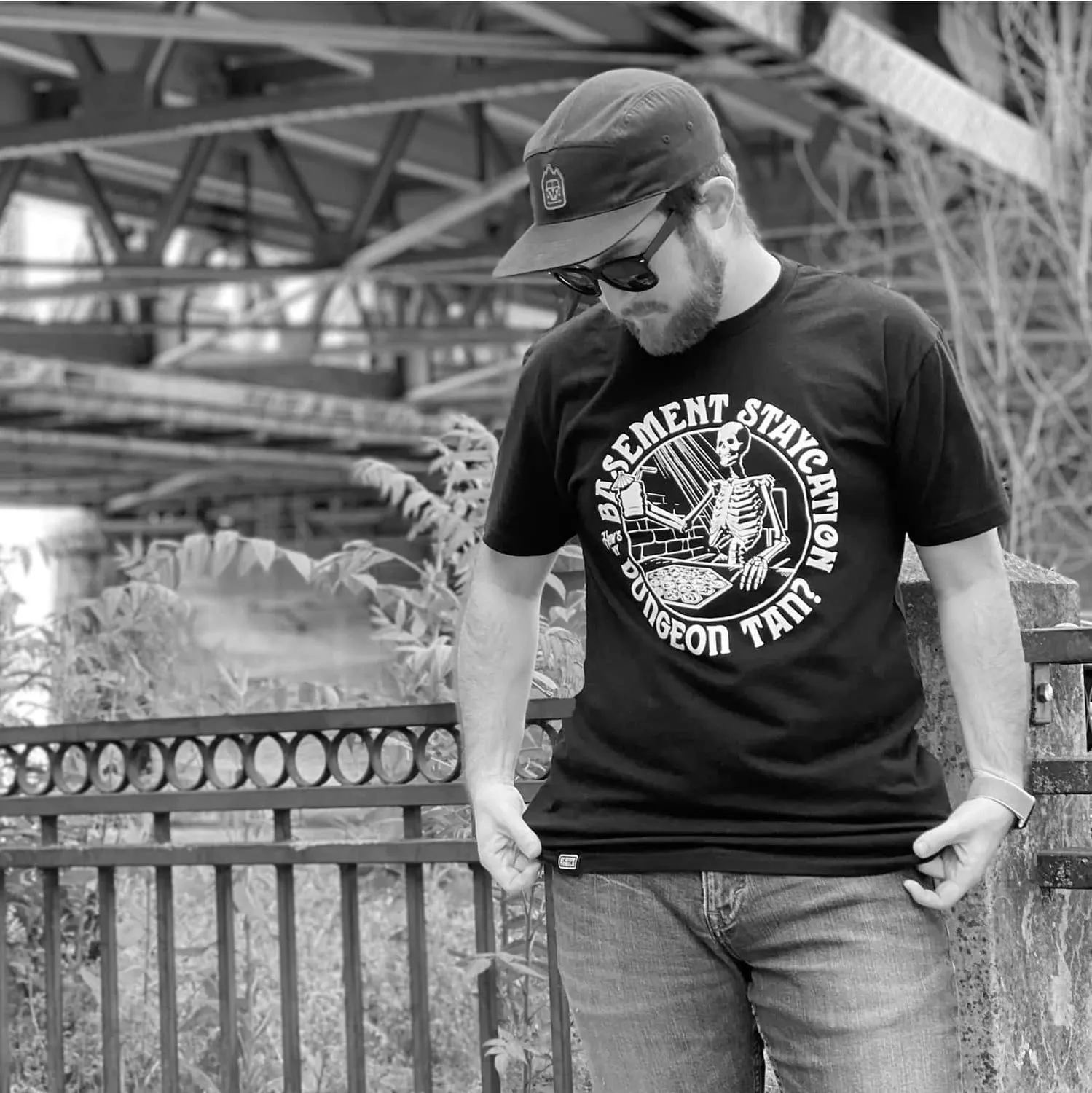 Orange Nebula Basement Staycation t-shirt S–4XL